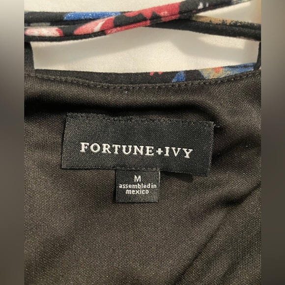 The General Good Reign Back Detail Brushed Knit Dress - Black Floral Dress - Picture 5 of 5